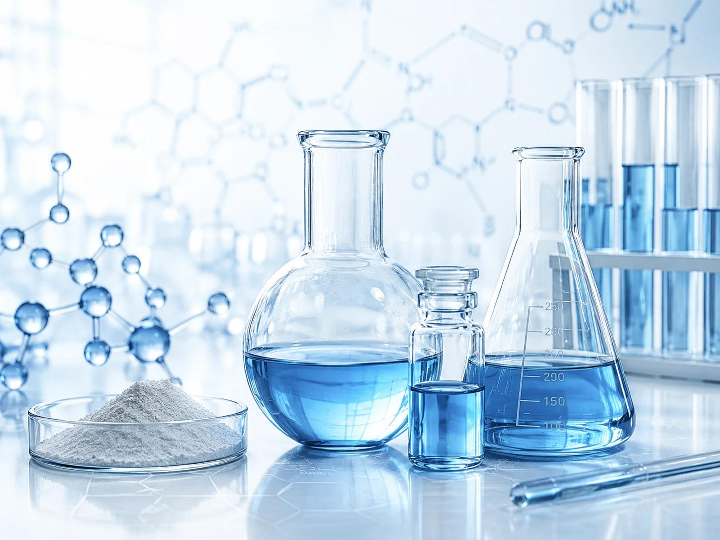 Pharmaceutical intermediates in a technical laboratory setting